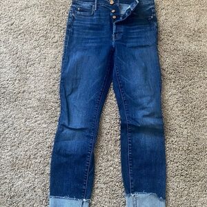 Mother the Stunner Ankle Fray Denim
